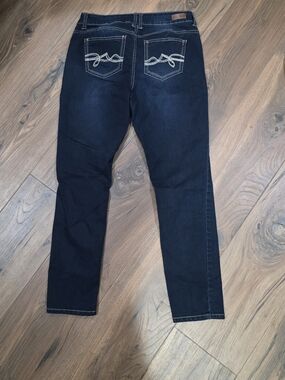 Angels Signature Push Up Skinny Jeans Women’s Size 10 Dark Wash Embroidered Y2K